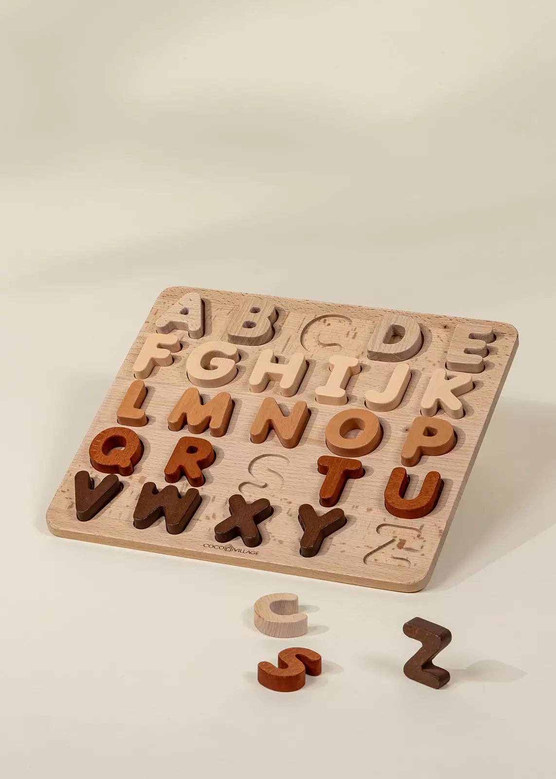 Wooden Alphabet Puzzle | Montessori ABC Learning Set (A–Z)