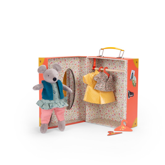 Nini Little Wardrobe Suitcase – Wooden Pretend Play Closet