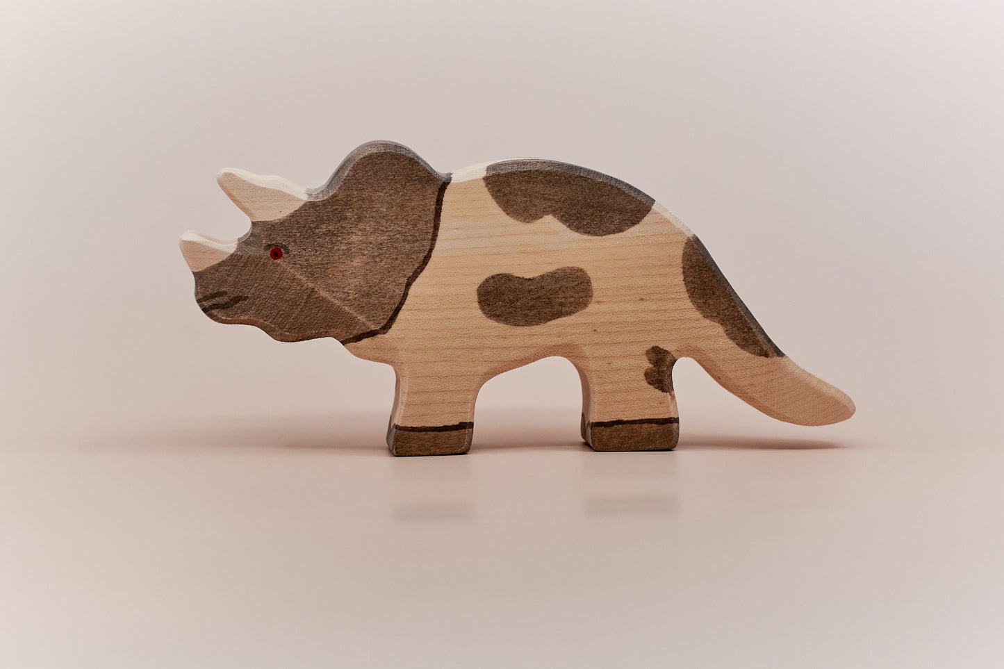 Holztiger Triceratops – Wooden Dinosaur Toy