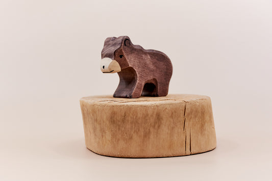 Holztiger Small Brown Bear – Wooden Woodland Animal Toy