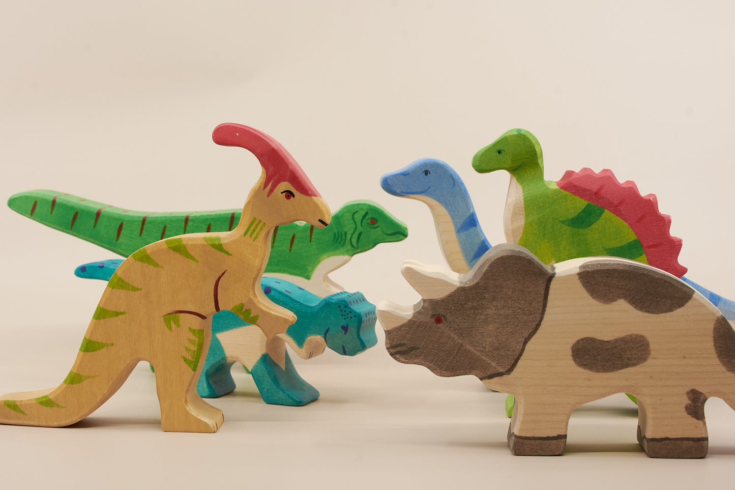 Holztiger Parasaurolophus – Wooden Dinosaur Figure
