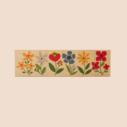 Wooden Garden Puzzle Blocks – Nature Building Set – Montessori Wooden Toy – Ages 2+