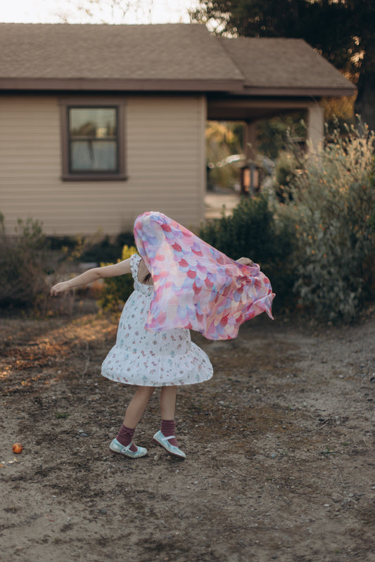 Unicorn Playsilk for Kids – Enchanted Pink Waldorf Play Silk – Imaginative Dress-Up Play