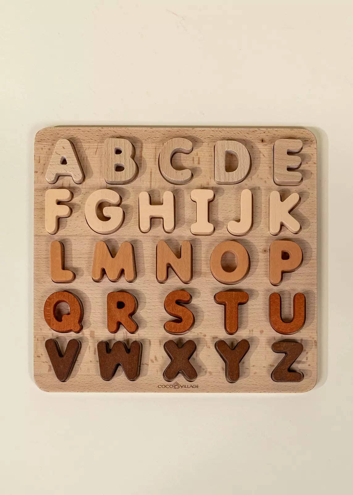 Wooden Alphabet Puzzle | Montessori ABC Learning Set (A–Z)