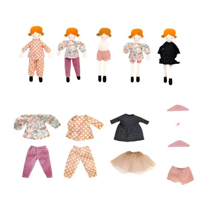 Blanche's Wardrobe Suitcase – Moulin Roty Doll Dress-Up Set