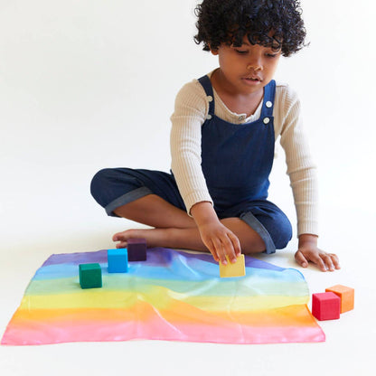 Sarah's Silks Fire Mini Enchanted Playsilk – Waldorf Silk Play Scarf for Kids (Ages 3+)