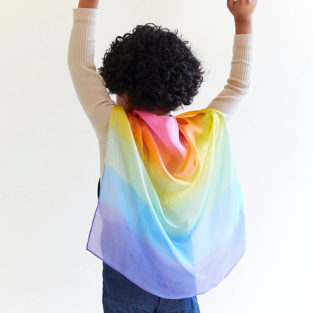 Sarah's Silks Fire Mini Enchanted Playsilk – Waldorf Silk Play Scarf for Kids (Ages 3+)