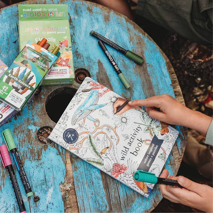 Wild Activity Book – 120-Page Nature Activity Book for Kids