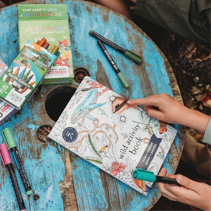 Wild Activity Book – 120-Page Nature Activity Book for Kids