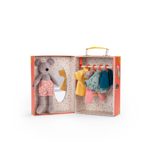 Nini Little Wardrobe Suitcase – Wooden Pretend Play Closet