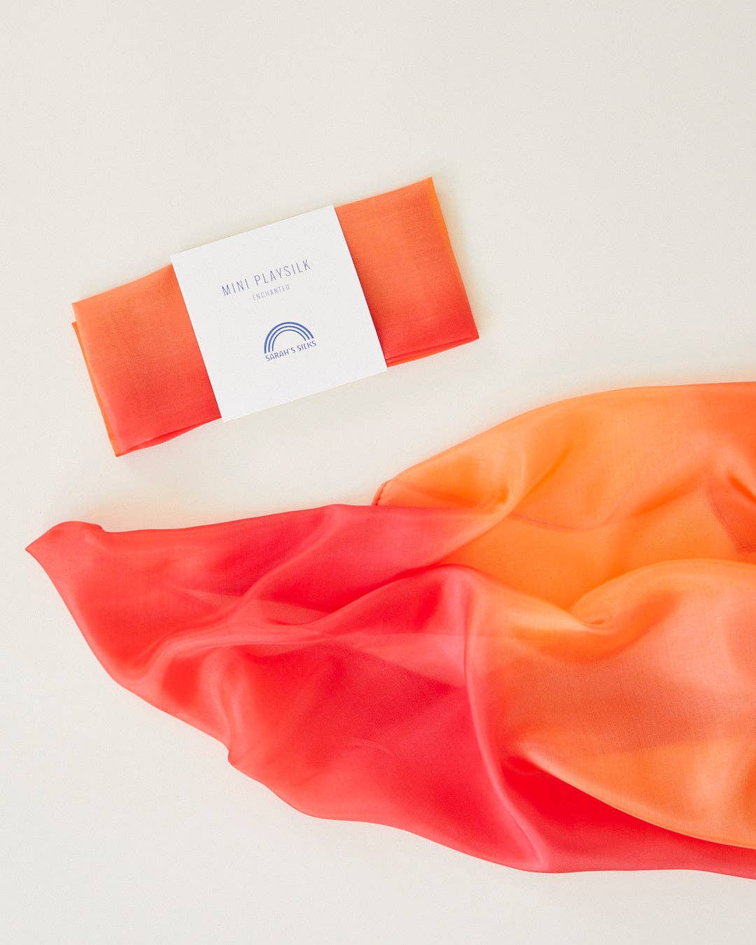 Sarah's Silks Fire Mini Enchanted Playsilk, Waldorf silk play scarf