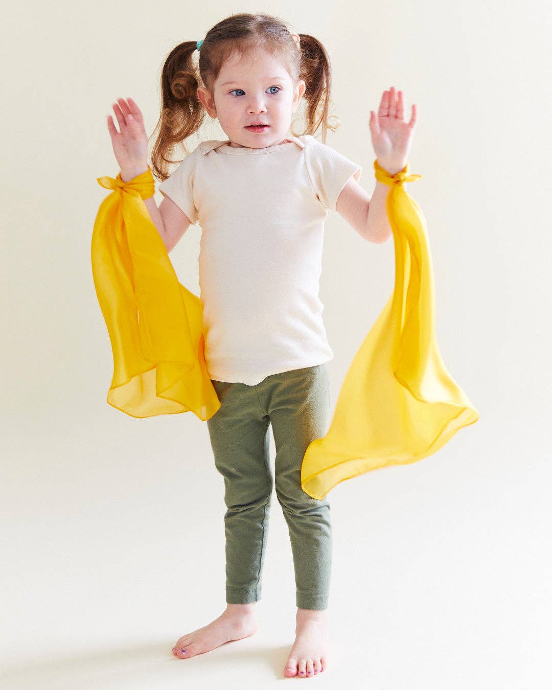 Sarah's Silks Gold Mini Solid Color Playsilk, silk play scarf