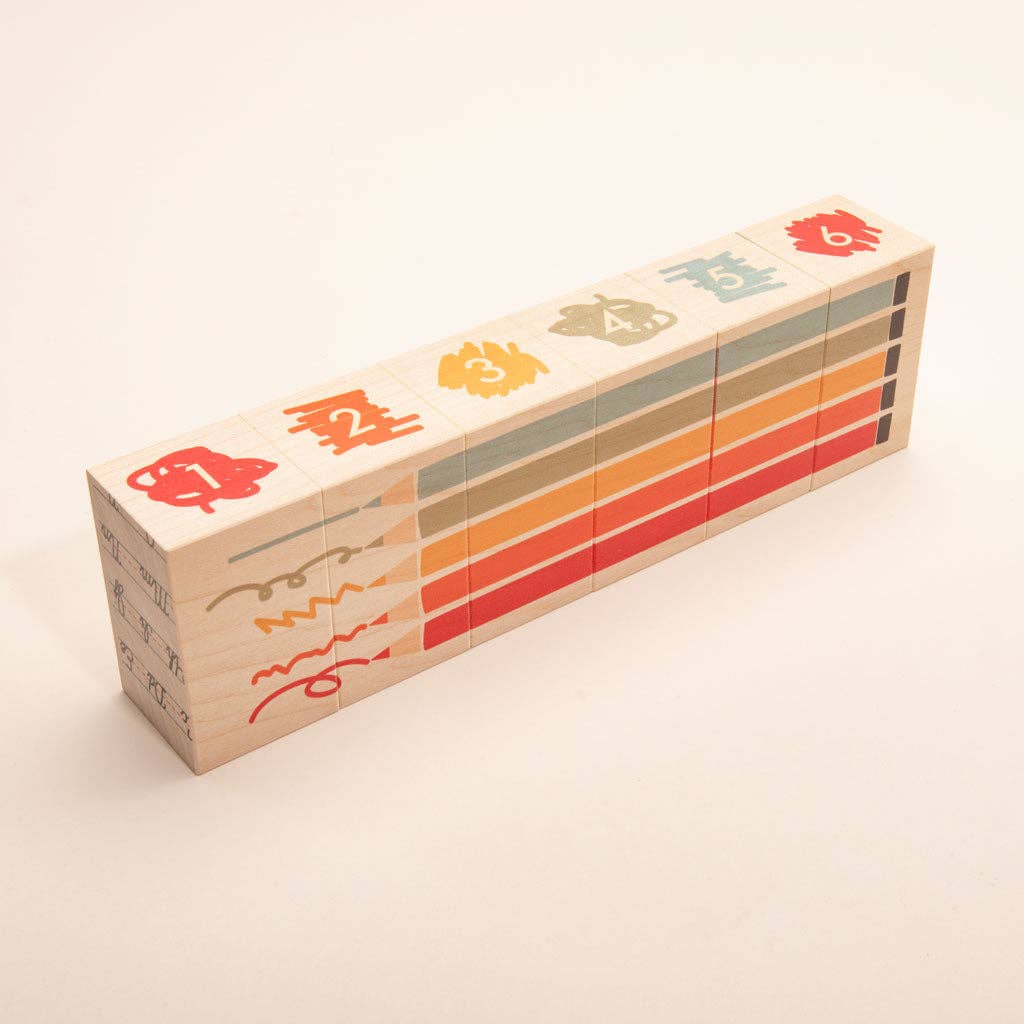 Wooden School Puzzle Blocks – Environments Educational Building Set – Montessori Learning Toy – Ages 3+