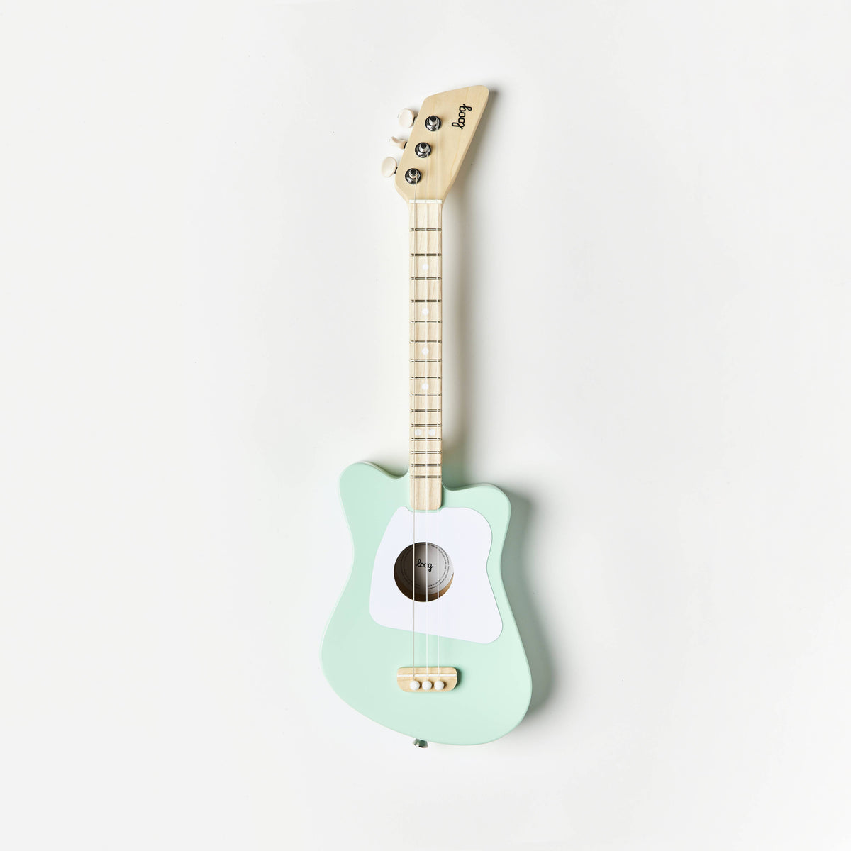 Loog Mini acoustic guitar for kids in green, 3-string beginner guitar – photo 1