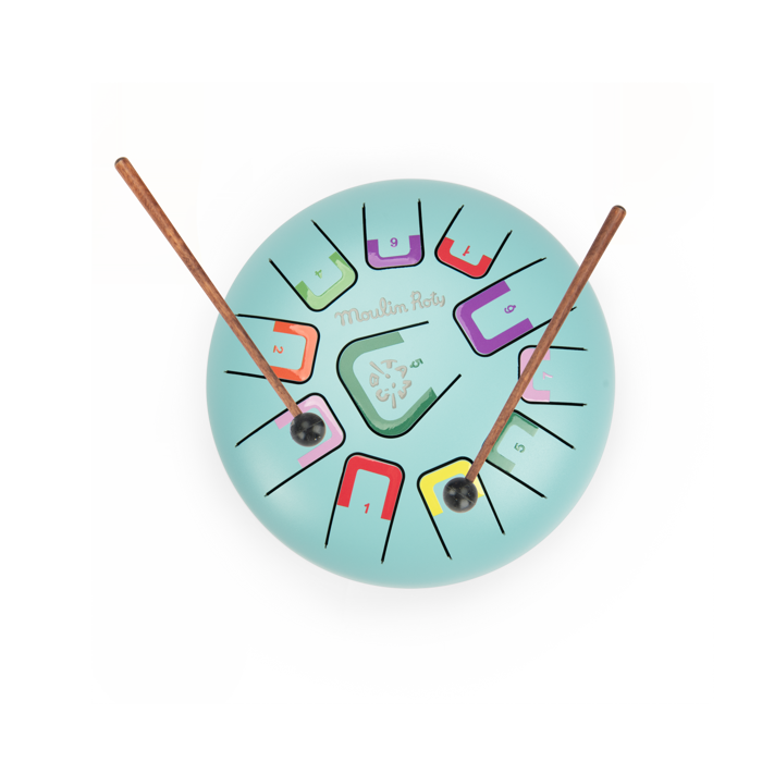 Speedy Monkey Tongue Drum L Light Blue Percussion Instrument for Kids (Ages 3+)