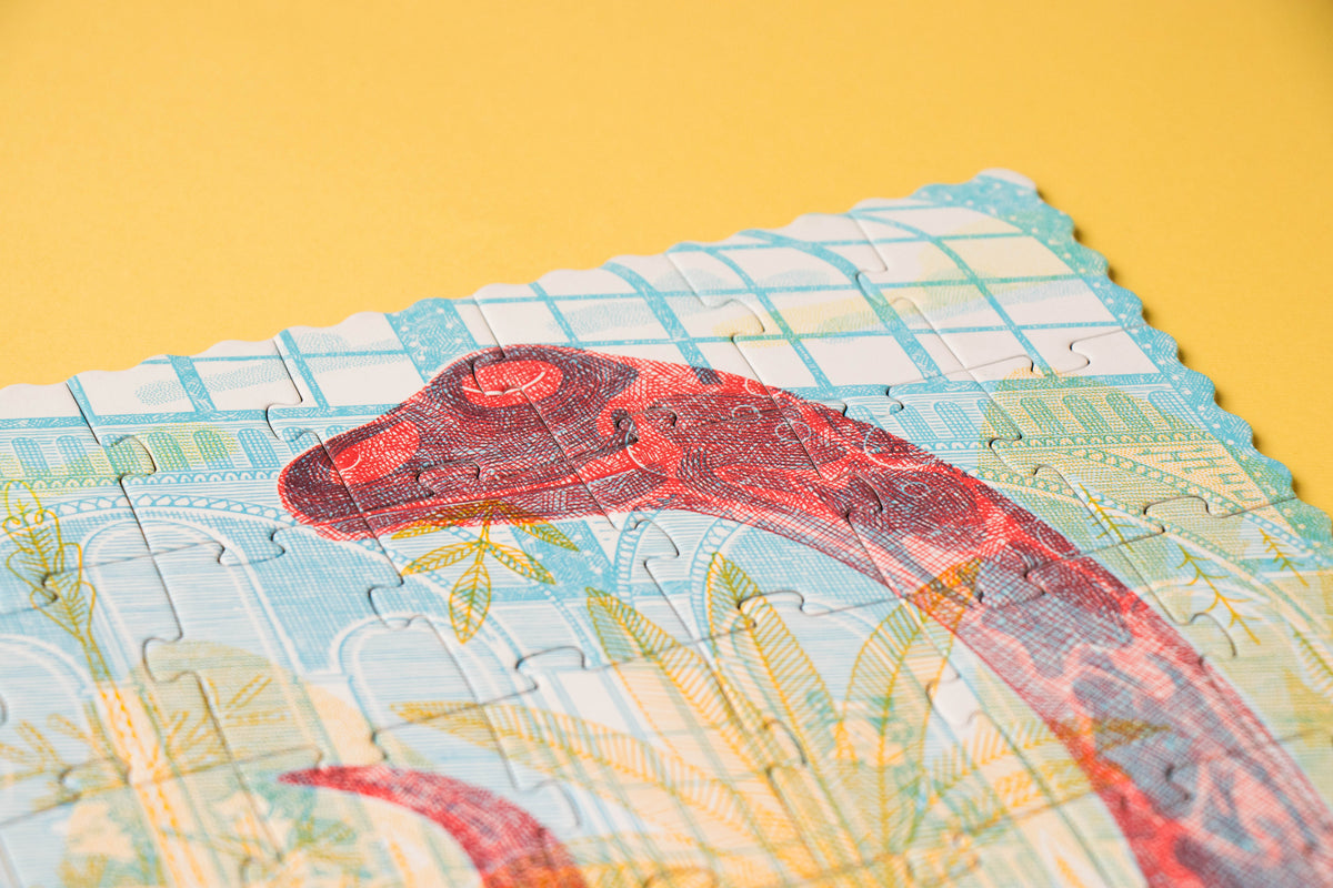 Discover the Dinosaurs puzzle museum scene detail