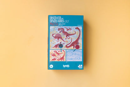 Discover the Dinosaurs puzzle blue magnifying glass detail