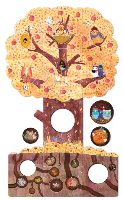 Mon Petit Pommier puzzle pieces laid out
