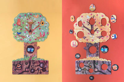 Mon Petit Pommier puzzle assembled showing spring scene
