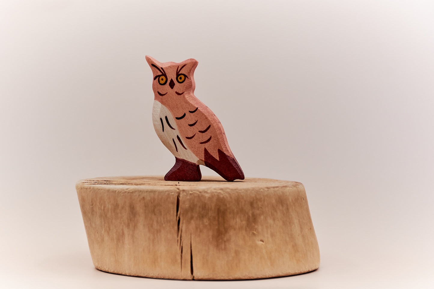 Holztiger Eagle Owl – Wooden Bird Toy