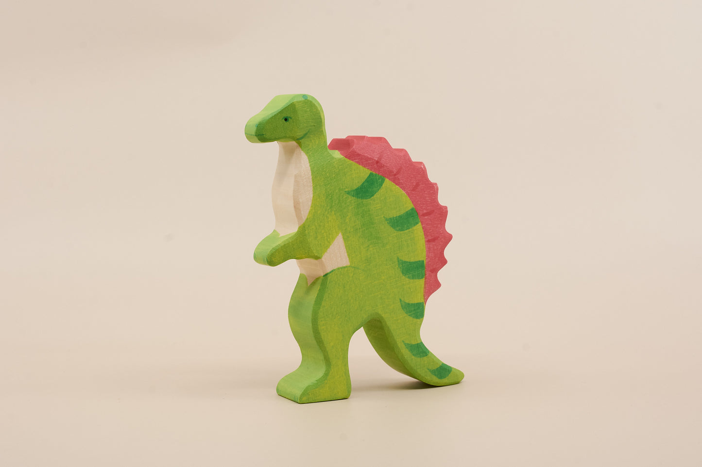 Holztiger Spinosaurus wooden dinosaur figure, side view
