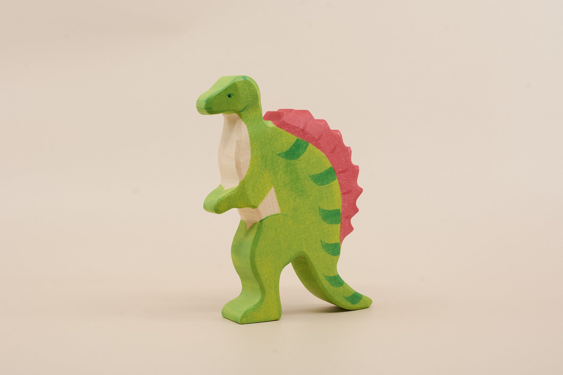 Holztiger Spinosaurus wooden dinosaur figure, side view