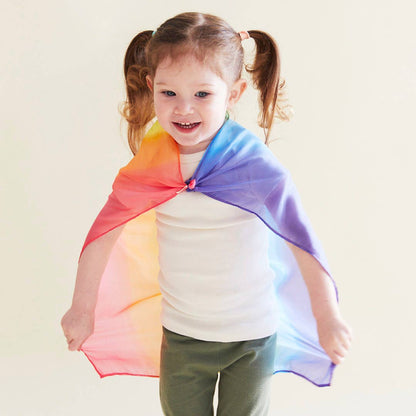 Sarah's Silks Fire Mini Enchanted Playsilk – Waldorf Silk Play Scarf for Kids (Ages 3+)