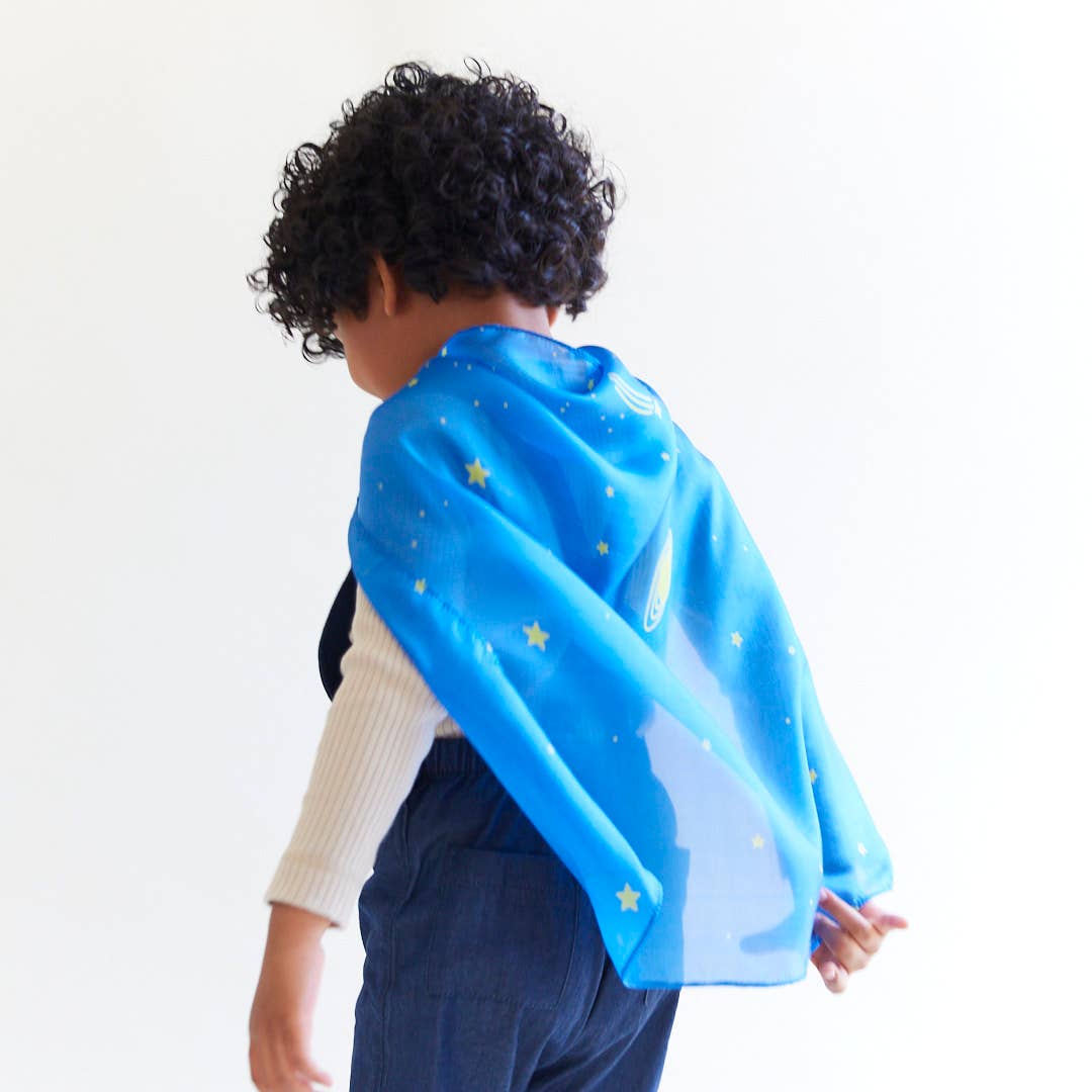 Sarah's Silks Starry Night Mini Enchanted Playsilk – Waldorf Silk Play Scarf for Kids (Ages 3+)