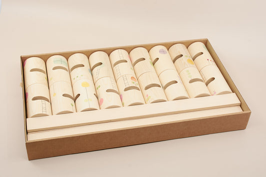 Grapat Woodland Building Set – Wooden Open-Ended Construction Toy (Montessori Inspired)