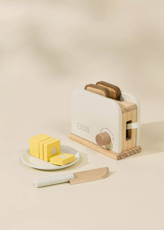 Wooden Toaster Playset – Pop-Up Toast & Pretend Play Kitchen Toy