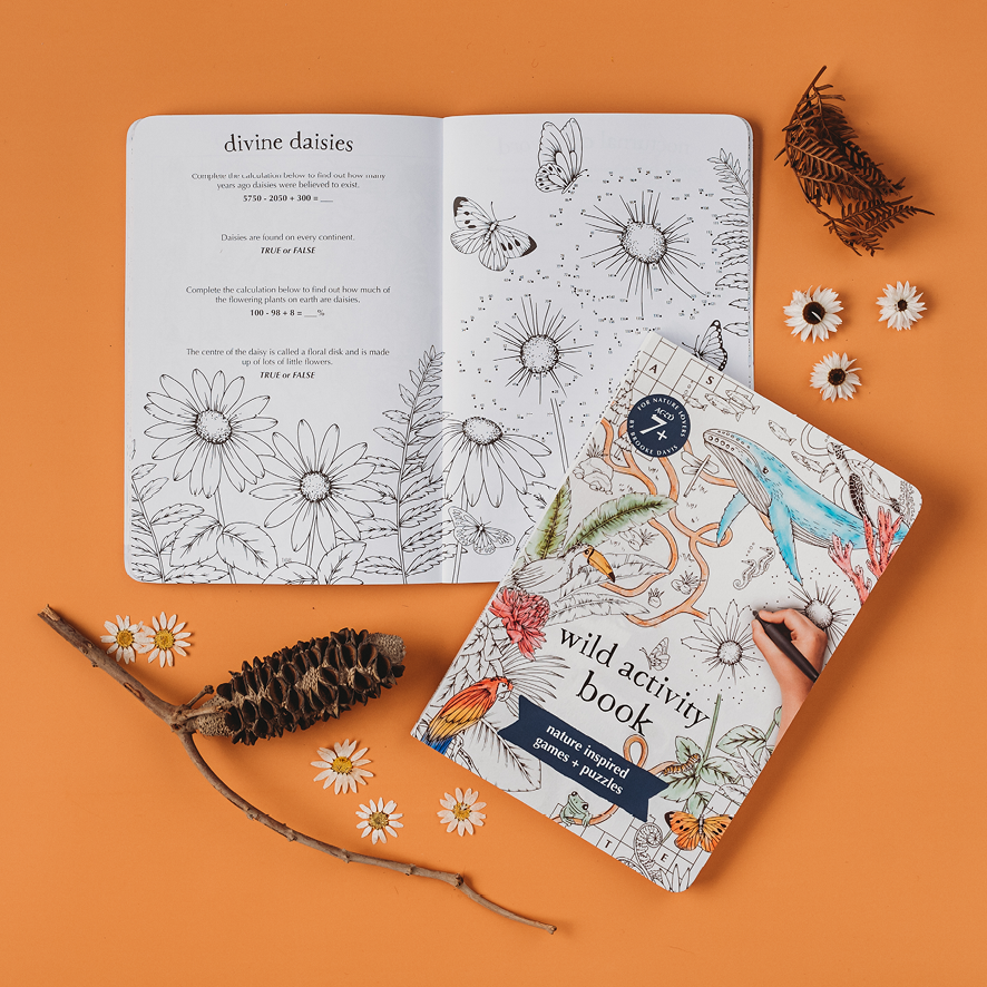 Wild Activity Book – 120-Page Nature Activity Book for Kids