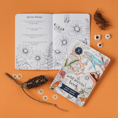 Wild Activity Book – 120-Page Nature Activity Book for Kids