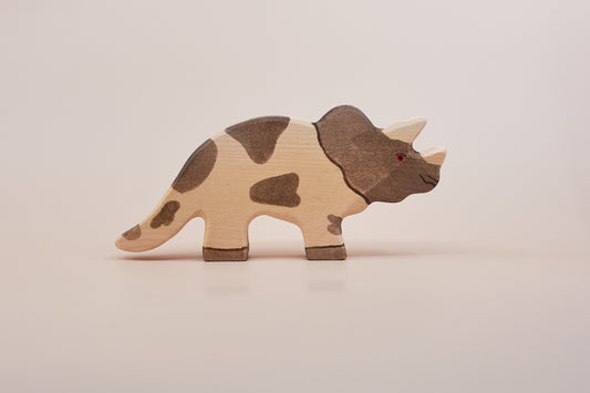 Holztiger Triceratops – Wooden Dinosaur Toy