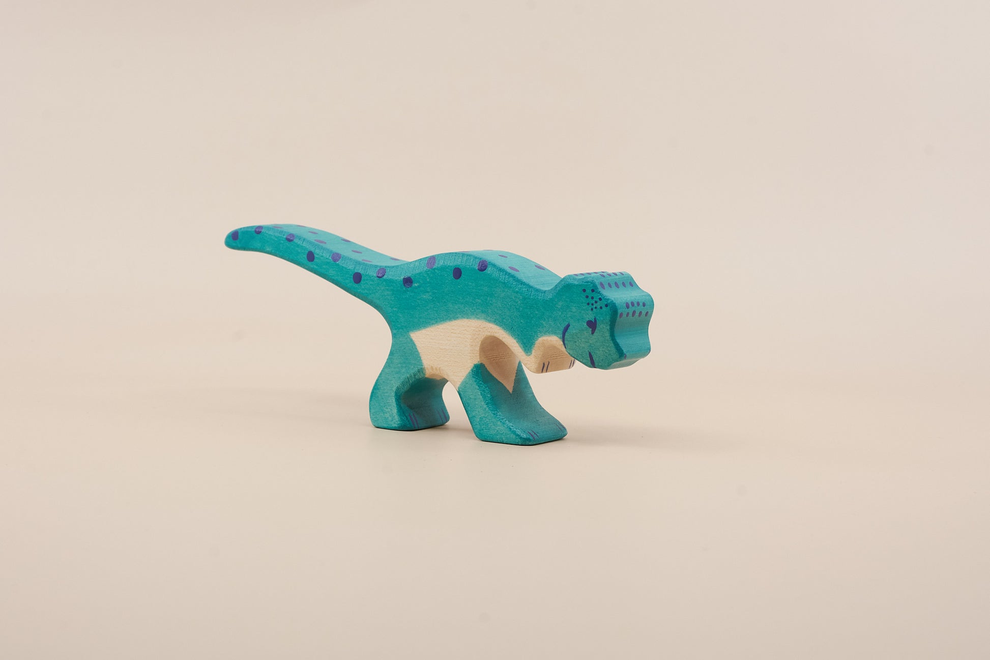 Holztiger Pachycephalosaurus wooden dinosaur toy – handcrafted figure front view