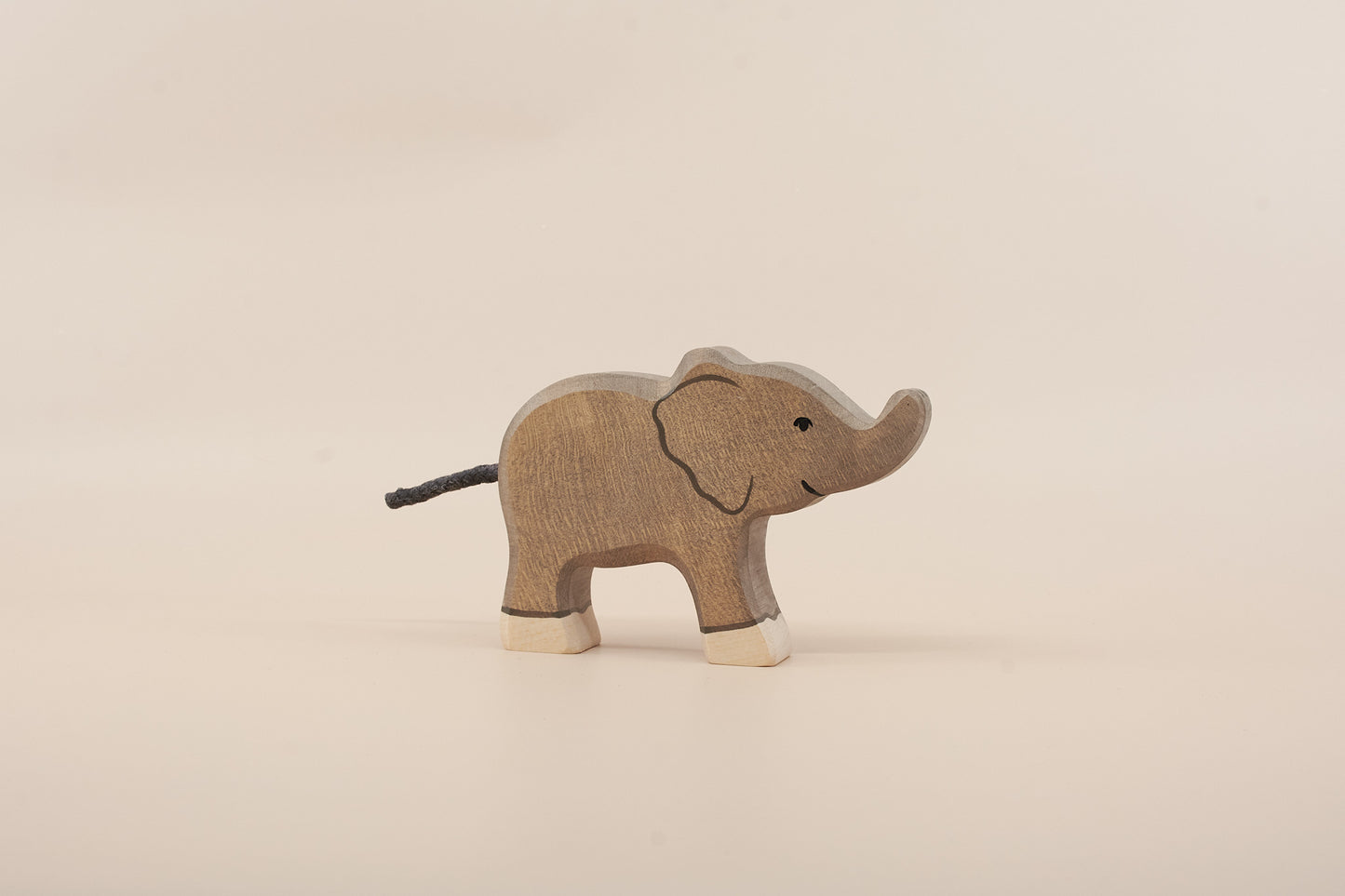 Handcrafted Holztiger small elephant wooden animal toy
