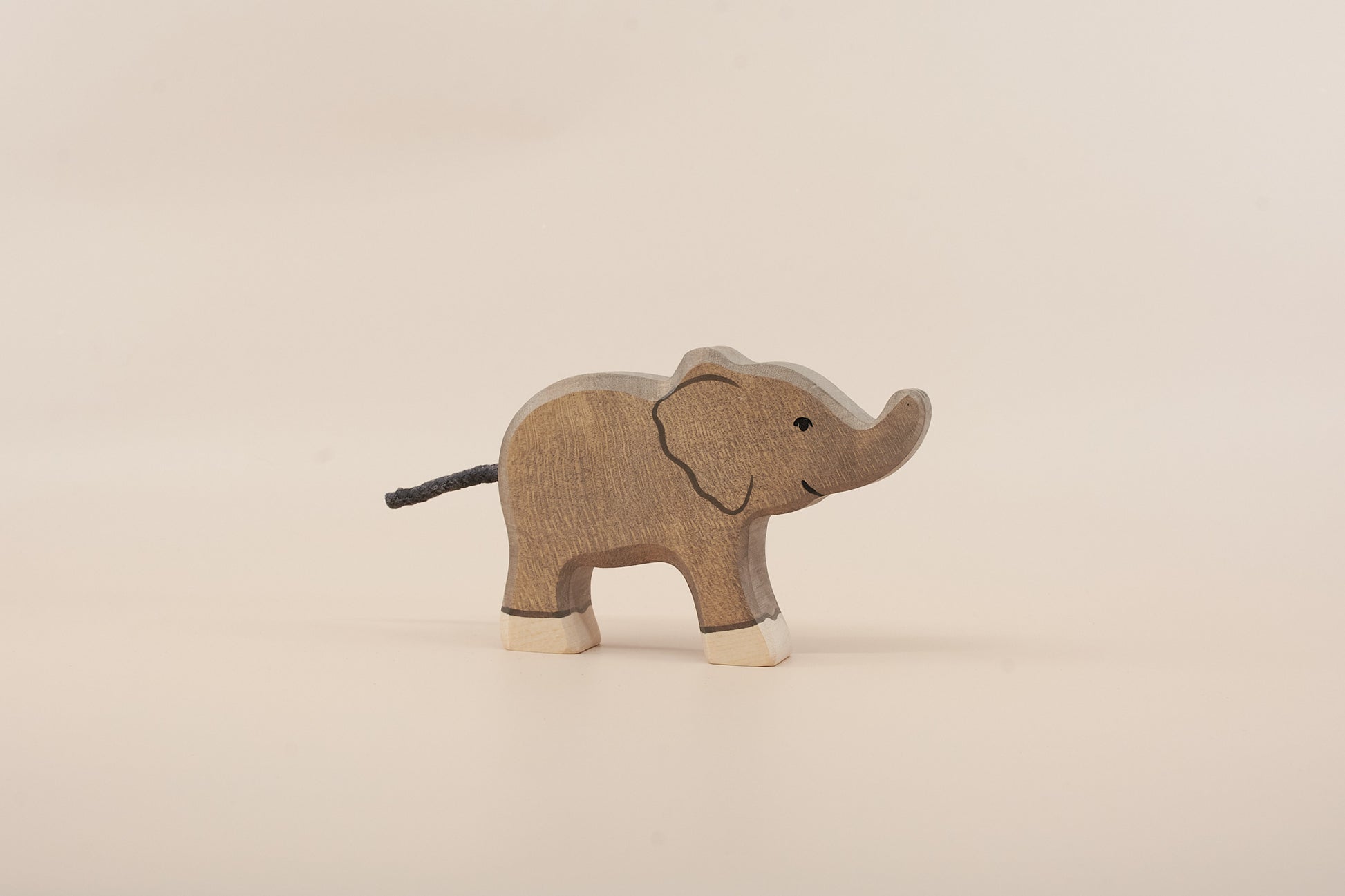 Handcrafted Holztiger small elephant wooden animal toy