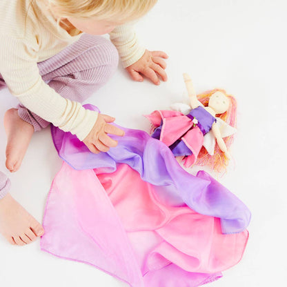 Sarah's Silks Blossom Mini Enchanted Playsilk – Waldorf Silk Play Scarf for Kids (Ages 3+)