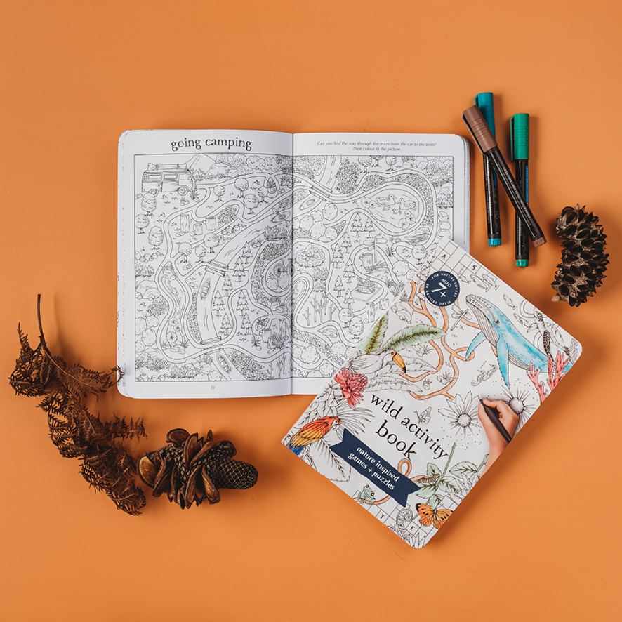 Wild Activity Book – 120-Page Nature Activity Book for Kids