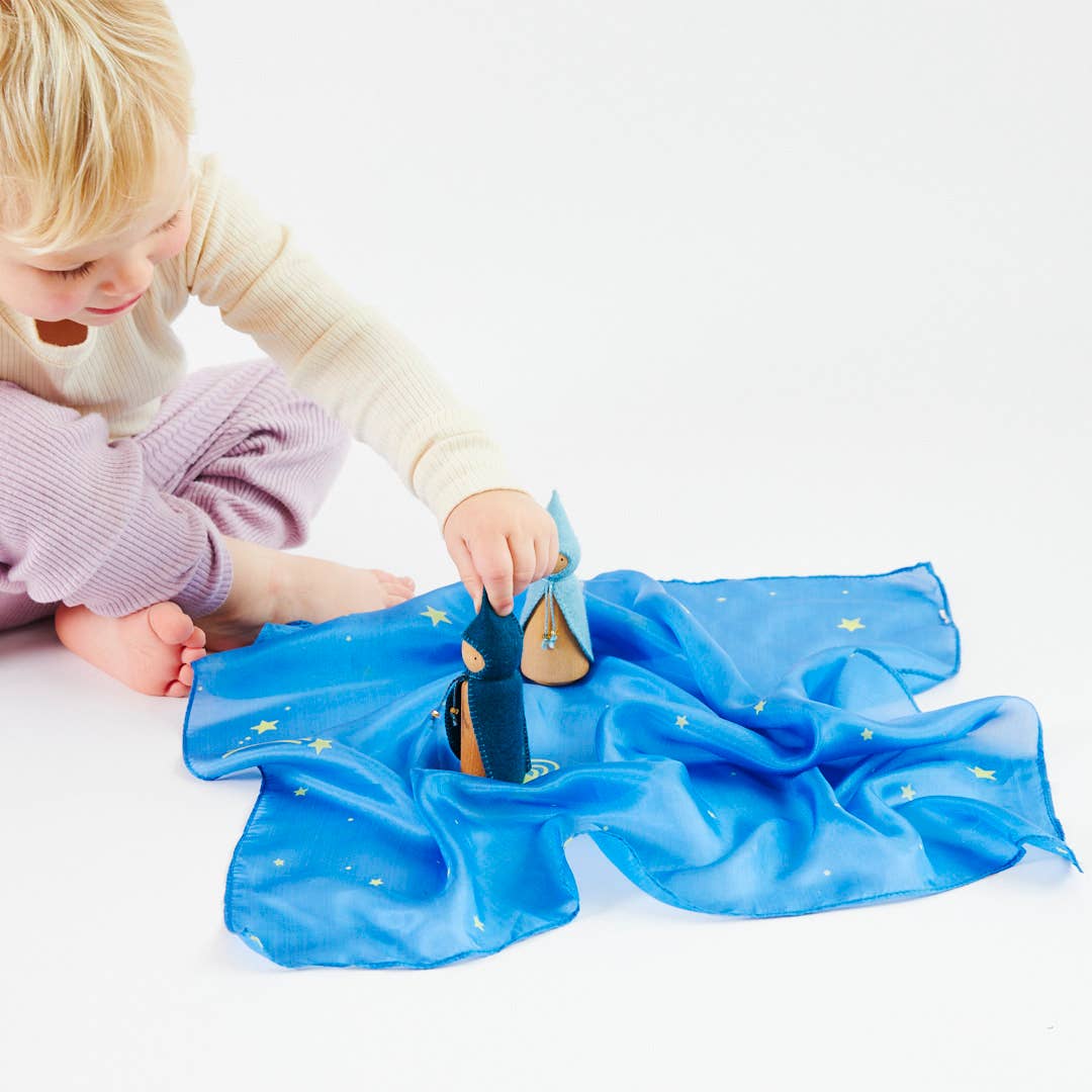 Sarah's Silks Fire Mini Enchanted Playsilk – Waldorf Silk Play Scarf for Kids (Ages 3+)