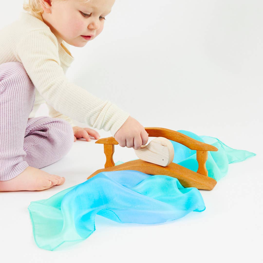 Sarah's Silks Fire Mini Enchanted Playsilk – Waldorf Silk Play Scarf for Kids (Ages 3+)