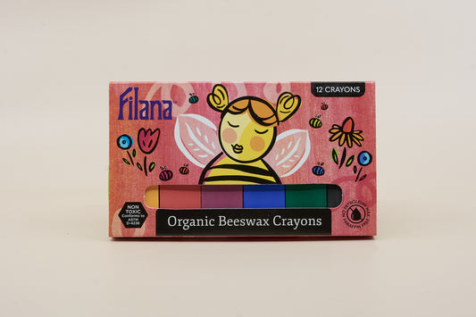 FILANA Organic Beeswax Crayons – 12 Classic Colors