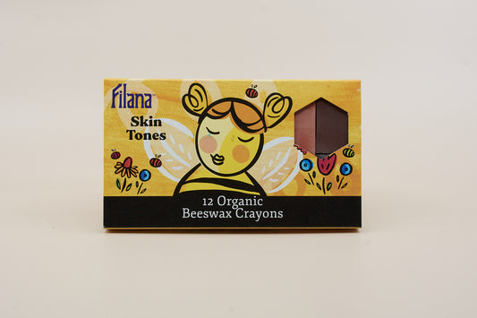 FILANA Organic Beeswax Crayons: 12 SkinTones in Blocks