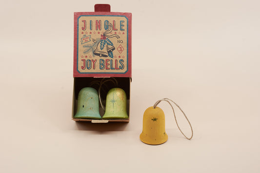 Grapat Jingle Joy Bells Ornament Set No. 3 – Wooden Holiday Decor