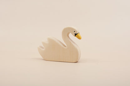 Holztiger Wooden Swan Figure – Handcrafted Eco-Friendly Animal Toy (Ages 3+)