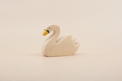 Holztiger Wooden Swan Figure – Handcrafted Eco-Friendly Animal Toy (Ages 3+)