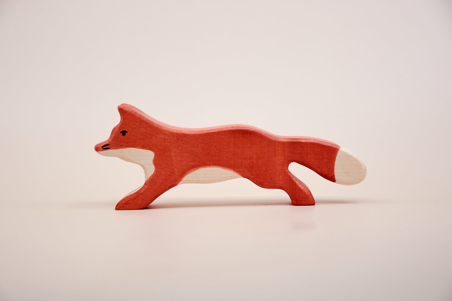 Holztiger Running Fox – Handcrafted Wooden Forest Animal