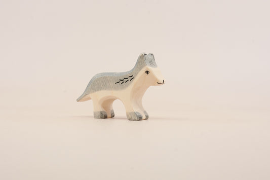 Holztiger Small Wolf Wooden Toy – Woodland Animal Figure
