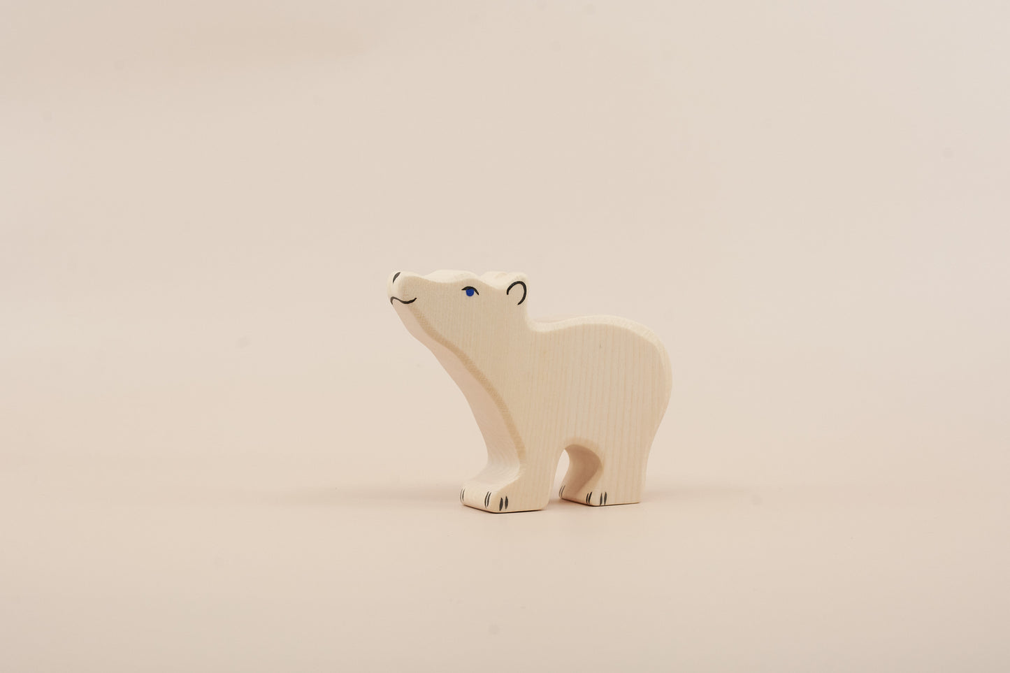 Holztiger Polar Bear Wooden Figure (Small, Head Raised)