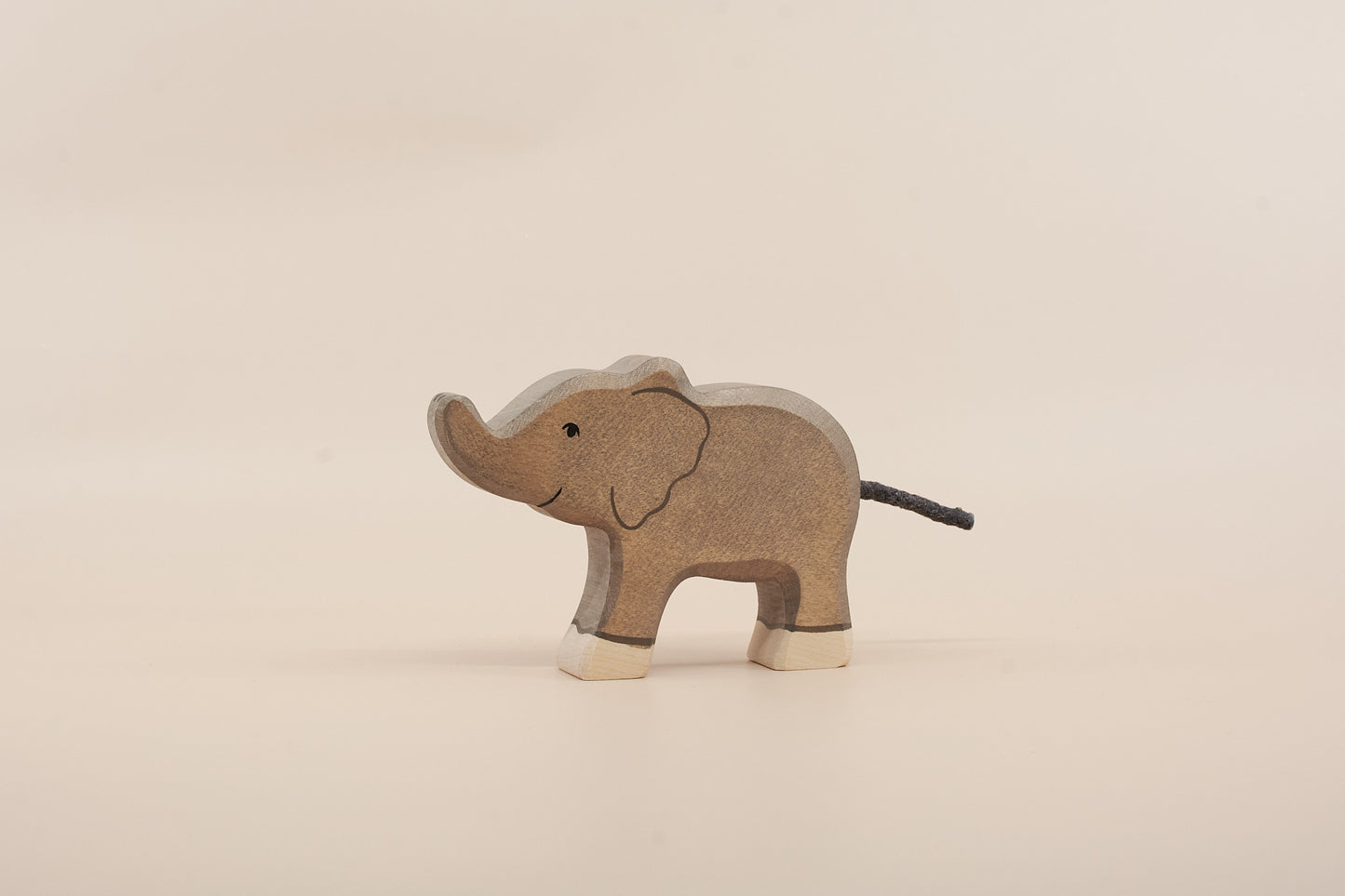 Handcrafted Holztiger small elephant wooden animal toy