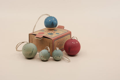 Grapat Wish Balls Ornament Set No. 7 – Wooden Hand-Painted Decor